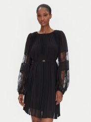 TWINSET Sukienka codzienna 251TP2783 Czarny Loose Fit. Czarne sukienki damskie Twinset, na co dzień, bez wzorów, z syntetyku, bez kołnierzyka, bez ramiączek, proste. Za 729.99 zł.