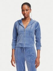 Juicy Couture Bluza Madison JCWAS225306 Niebieski Slim Fit. Niebieskie bluzy bez kaptura damskie Juicy Couture, s, z syntetyku. Za 429.99 zł.