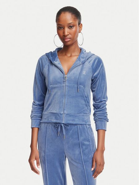 Juicy Couture Bluza Madison JCWAS225306 Niebieski Slim Fit. Niebieskie bluzy bez kaptura damskie Juicy Couture, s, z syntetyku. Za 407.99 zł.