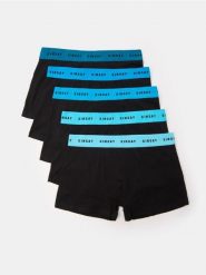 Bokserki Classic z kolorową elastyczną gumą w pasie 5 pack - wielobarwny. Bokserki męskie Sinsay, bez wzorów, z gumy. Za 49.99 zł.