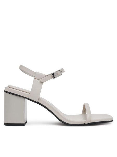 Calvin Klein Sandały Block Heel Sandal 75 Lth HW0HW02650 Szary. Szare sandały damskie CALVIN KLEIN, bez wzorów, ze skóry, bez obcasa, na słupku. Za 489.99 zł.