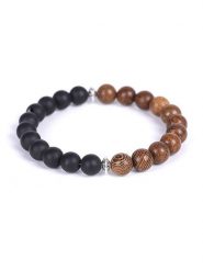 Uomo Bransoletka z elementami ozdobnymi rozmiar: onesize. Brązowe biżuteria dla mężczyzn Uomo, z agatem, sztuczne. Za 65.23 zł.