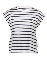 Pepe Jeans Koszulka w kolorze biało-czarnym rozmiar: XS. Białe bluzki damskie Pepe Jeans, xs, bez wzorów, z bawełny, bez kołnierzyka, bez ramiączek. Za 87.81 zł.