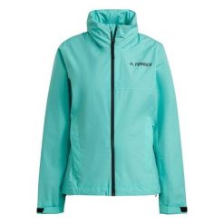 Kurtka damska adidas Terrex Rain RDY - wodoodporna, z kapturem. Niebieskie kurtki przeciwdeszczowe damskie Adidas, z kapturem. Za 144.99 zł.