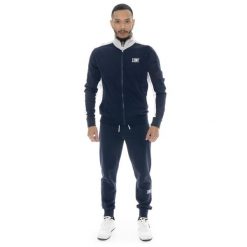 Bluza z bawełna z pełny zamek błyskawiczny na co dzień. Niebieskie bluzy sportowe męskie LEONE 1947 APPAREL, bez wzorów, z bawełny, sportowe, bez kołnierzyka, bez ramiączek. W wyprzedaży za 157.01 zł.