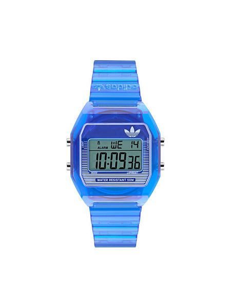 Adidas Zegarek AO Street Digital Two Crystal AOST25537 Niebieski. Niebieskie, cyfrowe zegarki męskie Adidas. Za 439.99 zł.