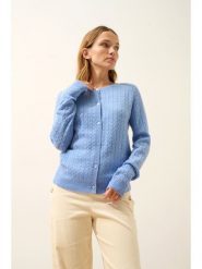 Just Cashmere Kaszmirowy kardigan "Laura" w kolorze błękitnym rozmiar: S. Niebieskie kardigany damskie Just Cashmere, s, bez wzorów, z kaszmiru. Za 391.99 zł.