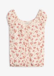 T-shirt z mieszanki wiskozy. Białe t-shirty damskie bonprix, bez wzorów, z wiskozy, bez kołnierzyka. Za 37.99 zł.