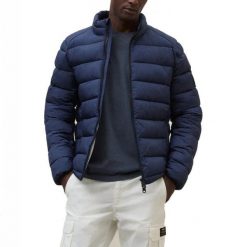 Kurtka ECOALF BERET Niebieski. Niebieskie kurtki męskie Ecoalf, l, bez wzorów, z tkaniny, bez kaptura. Za 632.20 zł.