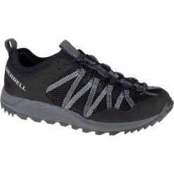 Buty Merrell Wildwood Aerosport M J036109 czarne. Czarne buty sportowe na co dzień męskie z gumy, bez zapięcia. Za 499.91 zł.