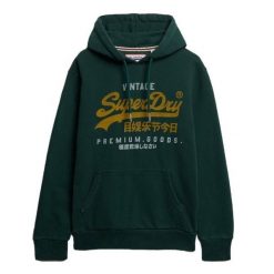 Bluza z kapturem Superdry Vintage Logo Duo Classic. Zielone bluzy z kapturem męskie Superdry., m, z bawełny. Za 349.75 zł.