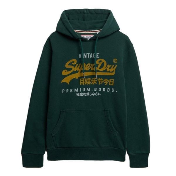 Bluza z kapturem Superdry Vintage Logo Duo Classic. Zielone bluzy z kapturem męskie Superdry., m, z bawełny. Za 349.75 zł.