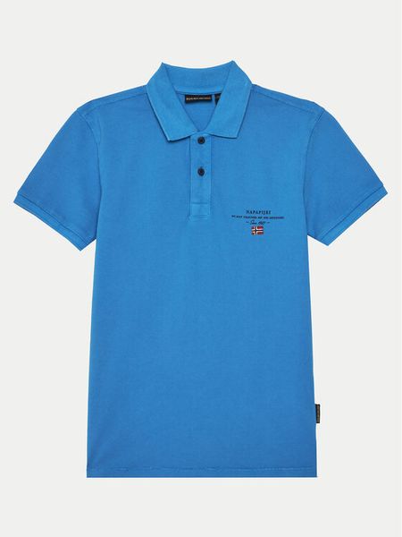 Napapijri Polo Elbas 5 NP0A4G4NB2W1 S Niebieski Regular Fit. Niebieskie t-shirty chłopięce Napapijri, bez wzorów, z bawełny, bez ramiączek. Za 99.99 zł.