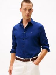 Tommy Hilfiger koszula casual Mężczyźni Slim Fit Bawełna niebieski, XXL. Niebieskie koszule męskie Tommy Hilfiger, m, bez wzorów, z bawełny, bez kołnierzyka, bez ramiączek. Za 299.95 zł.