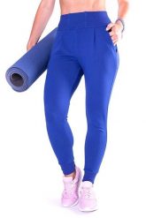 Dopasowane spodnie dresowe damskie 2skin FITGIRL NIEBIESKIE. Niebieskie spodnie sportowe damskie 2SkIN, l, z dresówki, na fitness i siłownię. Za 89.00 zł.