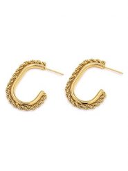 MOODE Kolczyki-półkreole "Elyse" rozmiar: onesize. Żółte kolczyki damskie MOODE, ze stali. Za 43.99 zł.