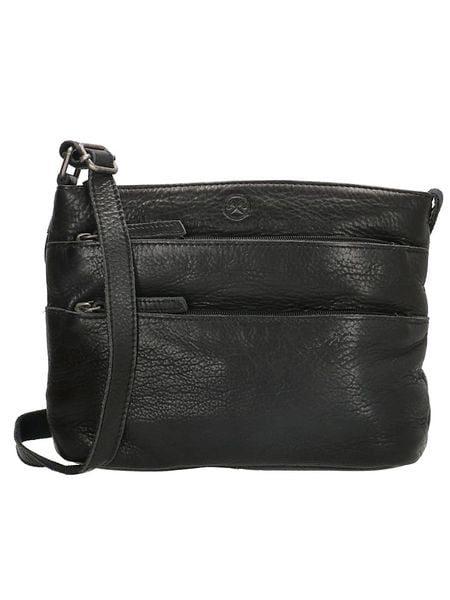 HIDE & STITCHES Skórzana torebka w kolorze czarnym - 26 x 20 x 5 cm rozmiar: onesize. Czarne torebki klasyczne damskie HIDE & STITCHES, bez wzorów, z materiału, bez dodatków. Za 213.45 zł.