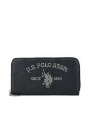U.S. Polo Assn. Portfel WIUXT8413WVP Czarny. Czarne portfele damskie U.S. Polo Assn., bez wzorów, z tworzywa sztucznego. Za 139.99 zł.