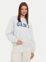 Gant Bluza Graphic 4200488 Szary Regular Fit. Szare bluzy bez kaptura damskie Gant, m, z bawełny. Za 519.99 zł.