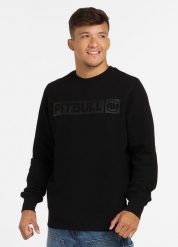 Bluza męska Pitbull Hilltop Black. Czarne bluzy bez kaptura męskie PITBULL, m, z bawełny. Za 199.00 zł.