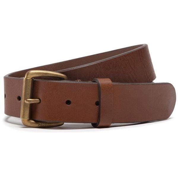 Pasek Polo Ralph Lauren. Brązowe paski męskie Polo Ralph Lauren, bez wzorów. Za 290.99 zł.