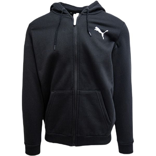 Bluza z kapturem zapinana na zamek błyskawiczny Puma Essentail Logo. Białe bluzy z kapturem męskie Puma, l, z polaru. Za 159.00 zł.
