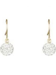 OR ÉCLAT Złote kolczyki "bulles de crystal" z cyrkoniami rozmiar: onesize. Żółte kolczyki damskie Or Éclat, z cyrkonią, złote, z zapięciem typu bigiel. Za 361.13 zł.