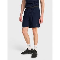 Szorty Hummel Pro. Niebieskie szorty damskie HUMMEL, bez wzorów, sportowe. Za 184.00 zł.