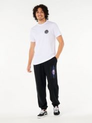 Rip Curl Spodnie dresowe "Raw Energy" w kolorze czarnym rozmiar: S. Czarne spodnie dresowe męskie Rip Curl, bez wzorów, z dresówki. Za 100.75 zł.