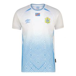Autentyczna koszulka wyjazdowa DR Konga Mistrzostwa Świata 2026. Białe t-shirty sportowe męskie Umbro, m, z materiału, bez ramiączek, do piłki nożnej. Za 99.00 zł.