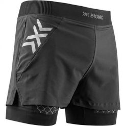 Spodnie do biegania męskie X-Bionic Twyce Race 2in1. Czarne spodnie sportowe męskie X BIONIC, z materiału. Za 769.00 zł.