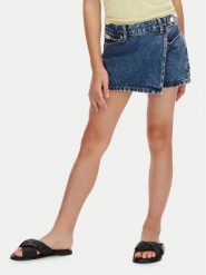 Calvin Klein Jeans Spódnica jeansowa LVCKSJC17G Granatowy Regular Fit. Niebieskie spodnie dziewczęce Calvin Klein Jeans, z bawełny. Za 229.99 zł.