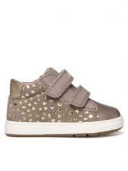 Geox Sneakersy B Biglia B044CC 007AK C5005 Beżowy. Brązowe buty sportowe dziewczęce Geox, bez wzorów, ze skóry, bez zapięcia. Za 209.99 zł.