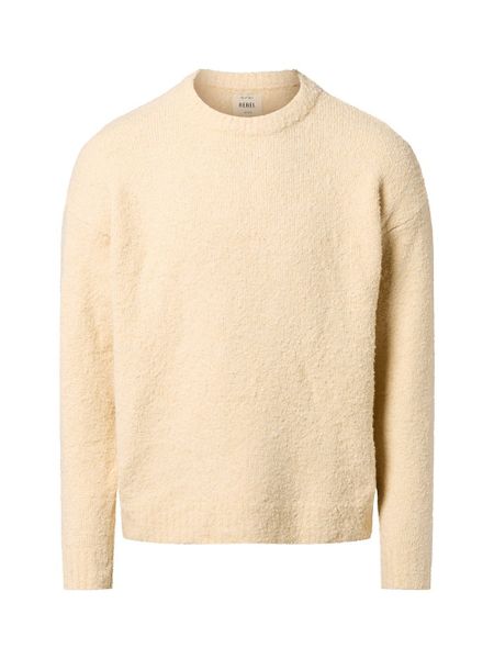 Redefined Rebel Męski sweter z dzianiny z zawartością wełny - RRMemphis Mężczyźni Sztuczne włókno beżowy wypukły wzór tkaniny, XXL. Brązowe swetry męskie Redefined Rebel, m, bez wzorów, z dzianiny, bez kołnierzyka. Za 249.95 zł.