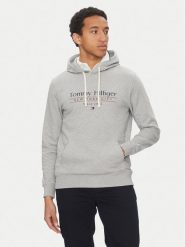 Tommy Hilfiger Bluza Center Stack MW0MW38672 Szary Regular Fit. Szare bluzy bez kaptura męskie Tommy Hilfiger, m, z bawełny. Za 239.99 zł.