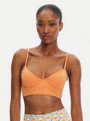 Quiksilver Góra od bikini Melly Top EQWX303137 Miedziany. Brązowe bikini damskie Quiksilver, bez wzorów. Za 109.99 zł.