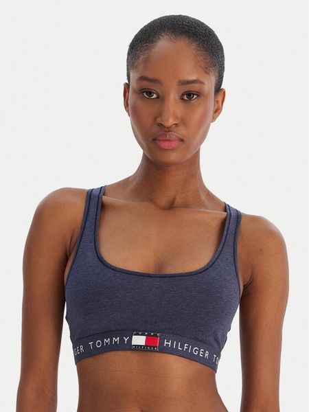 Tommy Hilfiger Biustonosz top UW0UW06221 Granatowy. Niebieskie biustonosze Tommy Hilfiger, xs, bez wzorów, z bawełny, bez kołnierzyka. Za 99.99 zł.