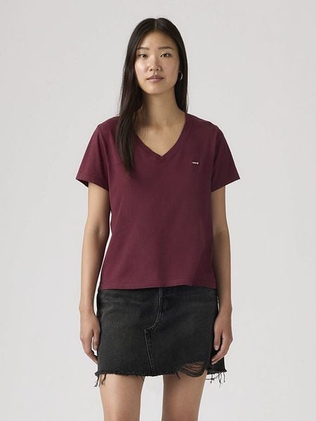 Levi's Koszulka w kolorze fioletowym rozmiar: S. Różowe bluzki damskie Levi's, s, bez wzorów, z bawełny, bez kołnierzyka. Za 64.95 zł.