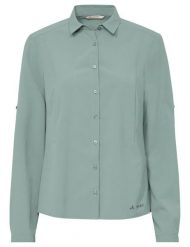 Koszula damska Rosemoor LS Shirt IV. Zielone koszule damskie Vaude, na lato, bez wzorów, z materiału, sportowe, bez kołnierzyka, bez ramiączek. Za 371.25 zł.