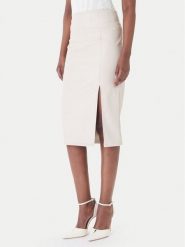 Rinascimento Spódnica z imitacji skóry CFC0127468003 Beżowy Slim Fit. Brązowe spódniczki damskie RINASCIMENTO, m, bez wzorów, ze skóry. Za 449.99 zł.