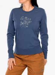 Bluza wspinaczkowa damska E9 Micol. Niebieskie bluzy z kapturem damskie E9, l, z bawełny. Za 219.99 zł.