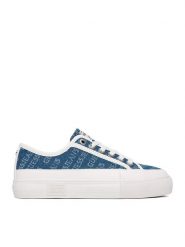 Guess Jeans Tenisówki CWBEO-GJ13456 Niebieski. Niebieskie trampki i tenisówki damskie Guess Jeans, z aplikacjami, z jeansu. Za 229.99 zł.