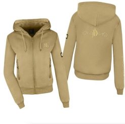 Bluza jeździecka damska JD ATTACK Clarabel z zamkiem. Brązowe bluzy bez kaptura damskie JD ATTACK, l, z bawełny. Za 199.00 zł.