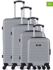 BlueStar 4-częściowy zestaw "Brazilia" w kolorze szarym rozmiar: onesize. Szare walizki Bluestar, bez wzorów, z materiału. Za 608.99 zł.