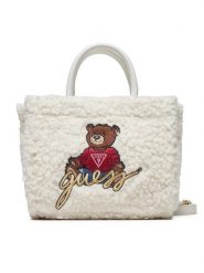 Guess Torebka J4BZ25 WGI20 Écru. Białe torebki klasyczne damskie Guess, z aplikacjami, z materiału, bez dodatków. Za 242.99 zł.