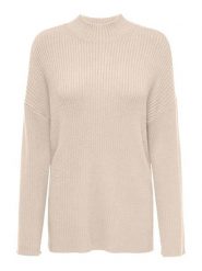 ONLY Sweter w kolorze beżowym rozmiar: L. Brązowe golfy damskie Only, l, bez wzorów, prążkowane, bez ramiączek. Za 79.03 zł.