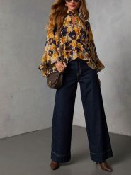 LA Angels Bluzka w kolorze żółto-beżowym rozmiar: M. Brązowe bluzki damskie LA Angels, m, bez wzorów, bez kołnierzyka, bez ramiączek. Za 185.32 zł.