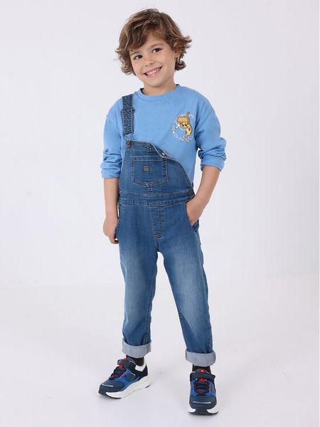 Mayoral Bluzka 4.026 Niebieski Regular Fit. Niebieskie t-shirty chłopięce Mayoral, bez wzorów, z bawełny, bez ramiączek. Za 59.99 zł.