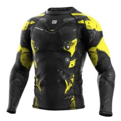 Koszulka sportowa męska Rashguard do MMA EXTREME HOBBY IRON FORCE. Żółte bielizna termoaktywna męska EXTREME HOBBY, m, z bawełny, bez ramiączek, na fitness i siłownię. Za 209.00 zł.