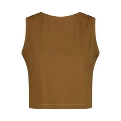 Damski crop top CMP Sara. Brązowe topy damskie CMP, bez wzorów, bez kołnierzyka. Za 212.50 zł.